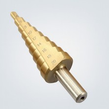 Hsc Bilişim Kademeli Matkap Ucu 4 20 mm Titanyum Kaplama Metal Sac Delme Spiral Uç Seti Konik Basamaklı Çelik