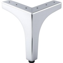 Hsc Bilişim Metalon 12 cm Krom Gümüş Metal Mobilya Ayağı Koltuk Dayanıklı Üçgen Ünitesi Ayağı Ayakları