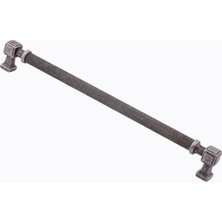 Hsc Bilişim Talas Antik Gümüş 224 mm Tırtıklı Metal Kulp Kapak Kulpu Dayanıklı Kulpları Mobilya Çekmece Dolap
