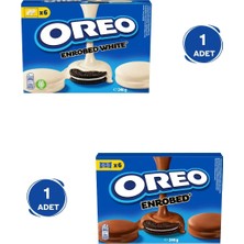 Oreo Sütlü Çikolata Kaplamalı Vanilyalı Bisküvi 246 gr & Oreo Beyaz Çikolata Kaplamalı Vanilyalı Bisküvi 246 gr - 2 Adet