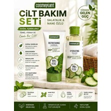 Cosmeplant Refreshing Cleansing Gel + Hydrating Tonic Lotion Cilt Bakım Seti Salatalık ve Nane Özlü %97-%99 Doğal Içerik
