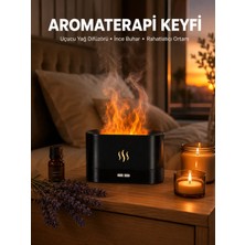 Mestore Kumandalı Alev Görünümlü LED Hava Nemlendirici Buhar Makinesi Yeni Nesil