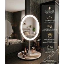 Lorend Tlz Ithalat LED Işıklı Makyaj Aynası Oval 4 Saat Dayanıklı