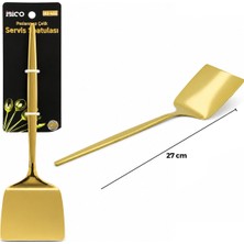 Ttt Metal Servis Spatulası - Gold Renk - 27 cm