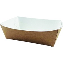Michu Kraft Kayık Tabak 100LÜ 7*11*4cm (6'li Paket)