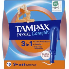 Tampax Tampon Pearl Compak Super Plus 16'lı (6'li Paket)