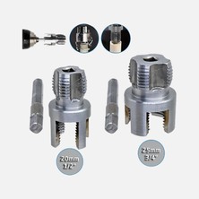 Michu 6484 20/25 mm Pvc Pprc Boru Diş Açma Aparatı 2'li Set (2'li Paket)