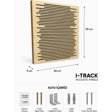 iTrack 50*50 cm Ahşap Difüzör Akustik Panel Naturel