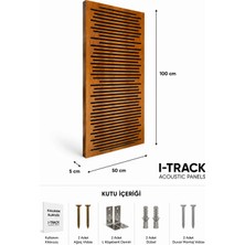 iTrack 50*100 cm Ahşap Difüzör  Akustik Panel Walnut