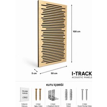 iTrack 50*100 cm Ahşap Difüzör Akustik Panel Naturel