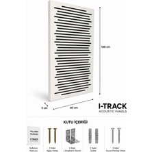iTrack 60*120 cm Ahşap Difüzör Akustik Panel Beyaz