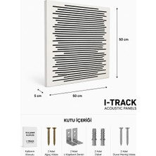 iTrack 50*50 cm Ahşap Difüzör Akustik Panel Beyaz
