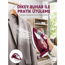 Ucuz Tekno Yeni Nesil Kırmızı Buharlı Ütü 2200 Watt Seramik Tabanlı Yüksek Buhar Gücü