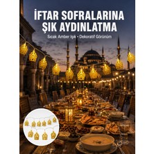 Epilons Dekoratif Ramazan LED Işık Pilli Cami Tasarımlı Zincir Aydınlatma Yeni Nesil