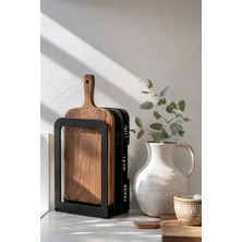 Rarart Mutfak Kesme Tahtası Düzenleyici - Tavuk Balık Sebze Bölmeli Metal Kesme Tahtası Organizer - Couper