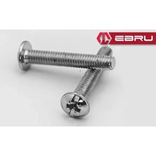 Epilons Yuvarlak Yıldız Başlı Rysb Kulp Vidası, Civata M4X12 - 500 Adet