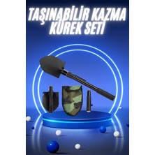 Epilons Pusulalı Katlanabilir Kazma Kürek Kamp Seti Kamp Küreği Portatif Çantalı