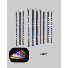 Epilons Dekoratif Rgb LED Işık Çubuğu Seti 10 Adet Çubuk Kayan Yıldız Efektli