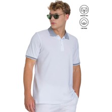 Hatemoğlu Beyaz Regular Fit 100% Pamuklu Polo Yaka Tişört