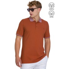 Hatemoğlu Kiremit Regular Fit 100% Pamuklu Polo Yaka Tişört