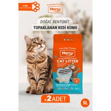 Merry Marsilya Sabunlu Kedi Kumu 5 L -2 Adet