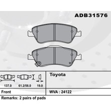 Mitoyo Balata Ön Fren Corolla 07- Auris 07- 1.4 D4D