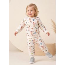 OZMOZ Organik Kuş Desenli Baharlık Kız Bebek Sweatshirt