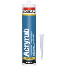 Acryrub Beyaz Silikonize Mastik 500 gr Soudal