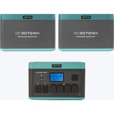 Antfea H2400 Pro Taşınabilir Güç Kaynağı + 2 Adet BH2400 Backup Yedek Batarya [ 2.4 Kw / 8 Kwh ]