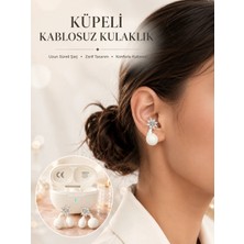 Bluetooth Bağlantılı Küpeli Kablosuz Kulaklık Uzun Pil Ömrü Nemere