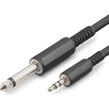 Nemere 6.35MM To 3.5mm Gitar Kablosu 3 M - Siyah HDX1077