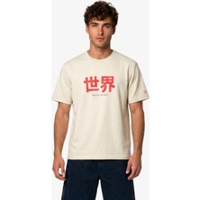 United4 Unıted4 Regular Fit Erkek Krem T-Shirt.tas