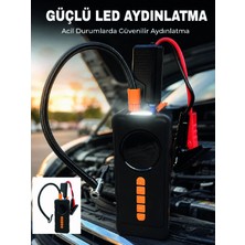 Epilons Dijital Lastik Şişirme Kompresörü Akü Takviye Powerbank LED Aydınlatmalı Acil Durum Cihazı