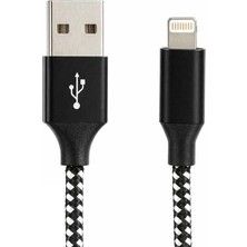 Belirtilmemiş Vcom CU251 Lightning To USB 3m 12W (5V-2.4A) Örgülü Şarj Kablosu