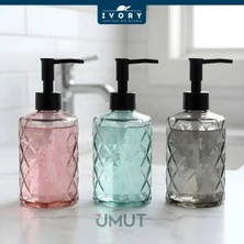 Jenerik Ivory Cam Sıvı Sabunluk Desenli IVO-SB126