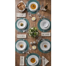Bates House Güral Porselen Bahar Dalı • 24 Parça Porselen Yemek Takımı