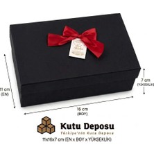 Kutu Deposu 11X16X7 cm Hediye Kutusu-Siyah
