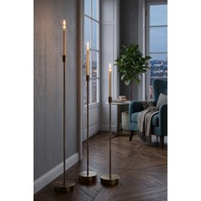 AA HomeLight 3'lü Eskitme Uzun Şamdan Üçlü Mumluk Takımı Dekoratif Ev Aksesuarı Paslanmaz 85 95 105CM
