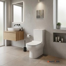 Kale Loft Kanalsız Duvara Sıfır Klozet + Ultra Slim Yavaş Kapanan Klozet Kapağı + Rezervuar + 3/6 İç Takım