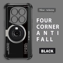 Ucuc Redmi Note 14 Pro 4g Uyumlu Şeffaf Silikon Köşe Koruma Lens Korumalı Elektroplatlı Kenar Kılıf