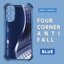 Ucuc Samsung Galaxy A14 Uyumlu Şeffaf Silikon Köşe Koruma Lens Korumalı Elektroplatlı Kenar Kılıf
