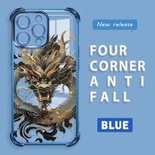 Ucuc iPhone 14 Pro Max Uyumlu Şeffaf Silikon Köşe Koruma Lens Korumalı Elektroplatlı Kenar Kılıf