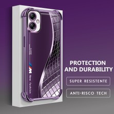 Ucuc Samsung Galaxy A04E Uyumlu Şeffaf Silikon Köşe Koruma Lens Korumalı Elektroplatlı Kenar Kılıf