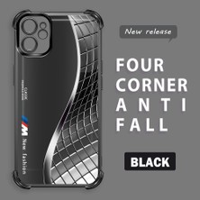 Ucuc iPhone 11 Uyumlu Şeffaf Silikon Köşe Koruma Lens Korumalı Elektroplatlı Kenar Kılıf