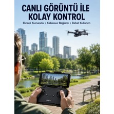 AyrStore Havadan Çekim Için Çift Kameralı Kompakt ve Kolay Taşınabilir Drone