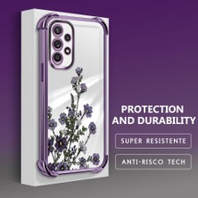 Ucuc Samsung Galaxy A52/A52S Uyumlu Şeffaf Silikon Köşe Koruma Lens Korumalı Elektroplatlı Kenar Kılıf