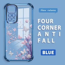 Ucuc Redmi Note 11S Uyumlu Şeffaf Silikon Köşe Koruma Lens Korumalı Elektroplatlı Kenar Kılıf