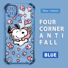 Ucuc Realme C25Y/C21Y Uyumlu Şeffaf Silikon Köşe Koruma Lens Korumalı Elektroplatlı Kenar Kılıf