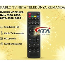 Ata Elektronik Neta 8900 8950 8960 8970 8980 9600 Teledünya HD Kablo TV Kumanda Universal Uyumlu
