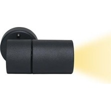 Rodoslu Tek Yön Silindir Gu-10 Duylu Siyah Gövde Armatür RDS-2007-S